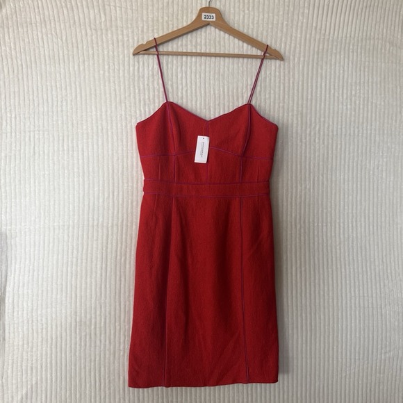 Banana Republic Red Wool Rayon Boucle Pencil Dress Size 8 NWT $130 - Picture 13 of 14